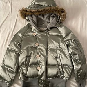 Vintage Paris blues puffer jacket